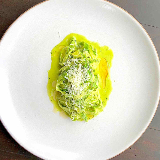 Gluten Free Asparagus Pesto "Pasta"
