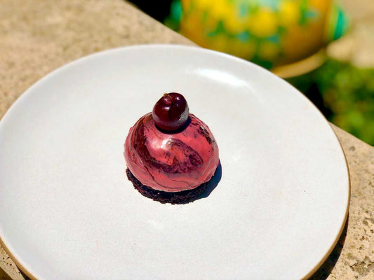 Amazing Black Forest Cake with White Chocolate Cherry Mousse