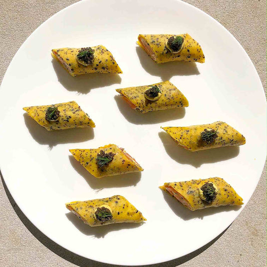 Perfect Everything Bagel Crepe with Smoked Salmon