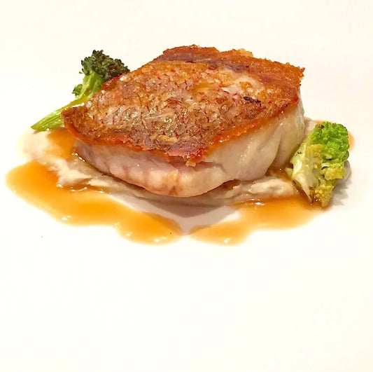 Snapper with Sunflower puree and Miso Sauce