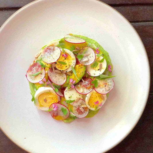 Innovative Taco Salad with Jicama, Avocado, and Egg