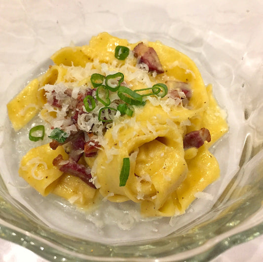 Duck Bacon Carbonara Pasta