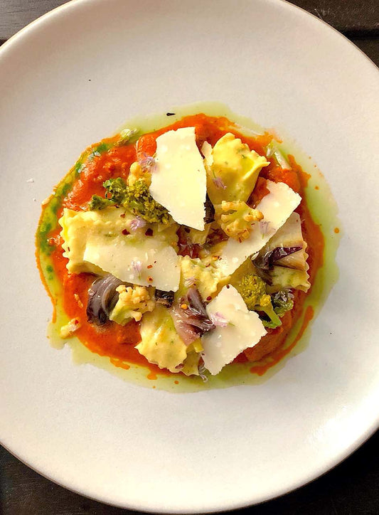 Cheese Agnolotti Pasta with Italian Sausage
