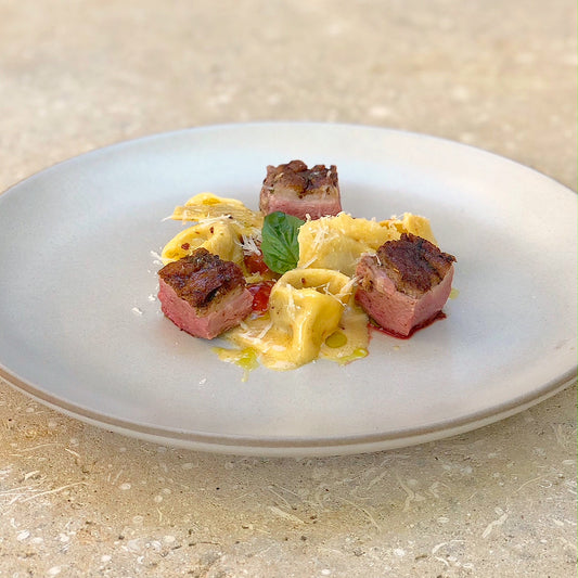 Duck Italian Sausage Tortellini with Smoked Breast