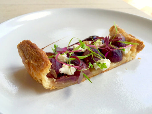 Smoked Grape Tart with Humboldt Fog