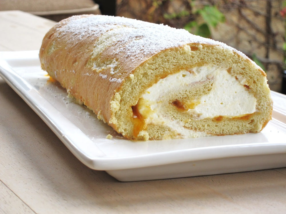 Best Apricot Jelly Roll Recipe (Sponge Cake) Salt & Vanilla