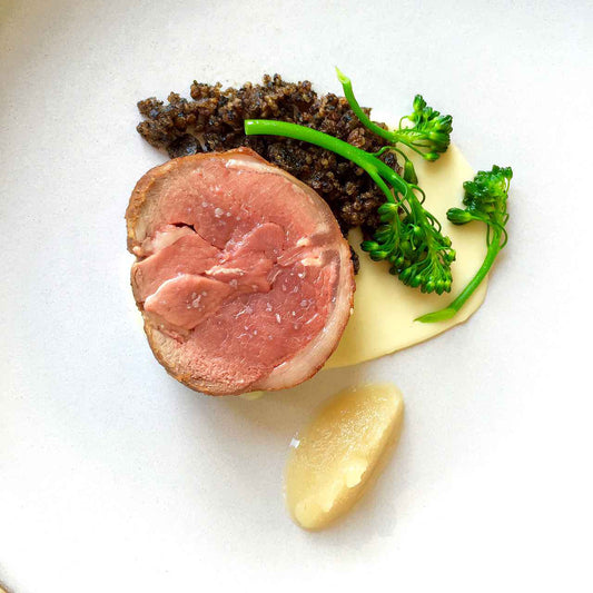 Lamb Saddle with Horseradish Jam