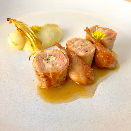 Stuffed Quail Recipe with Fennel & Turnip
