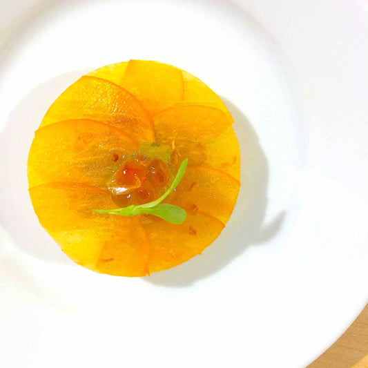 Salmon Poke Recipe with Persimmon and Kosho
