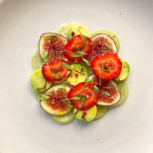 Tomatillo, Fig, Strawberry, Avocado