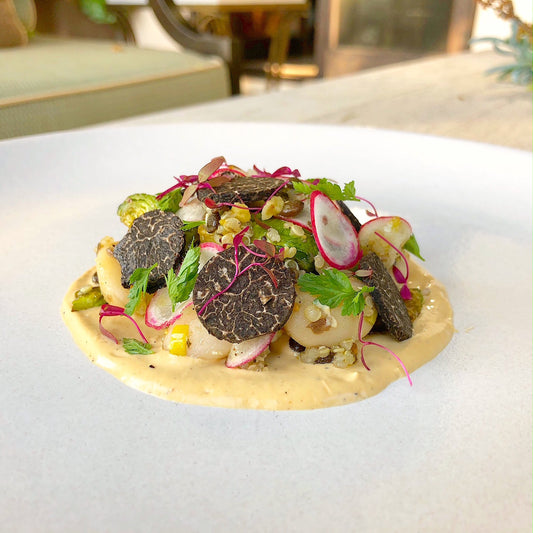 Legume Salad with Truffle, Pistachio, and Butter Beans
